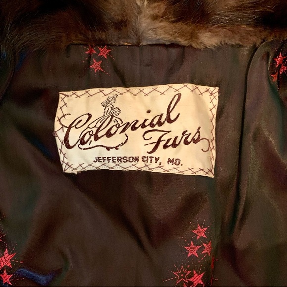 REAL FUR MINK BROWN Sleeveless Shawl Wrap OSA - Picture 8 of 9